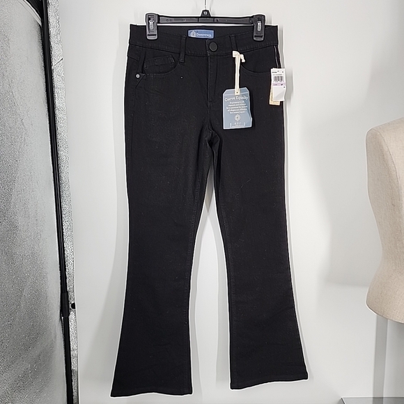 NEW Democracy Size 6P Ab solution Black Denim Petite Itty Bitty Bootcut Jeans - Picture 9 of 10